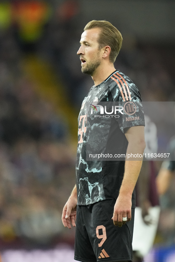 Harry Kane centre-forward of Bayern Munich and England during the UEFA Champions League 2024/25 League Phase MD2 match between Aston Villa F...