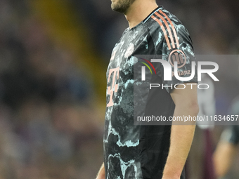 Harry Kane centre-forward of Bayern Munich and England during the UEFA Champions League 2024/25 League Phase MD2 match between Aston Villa F...