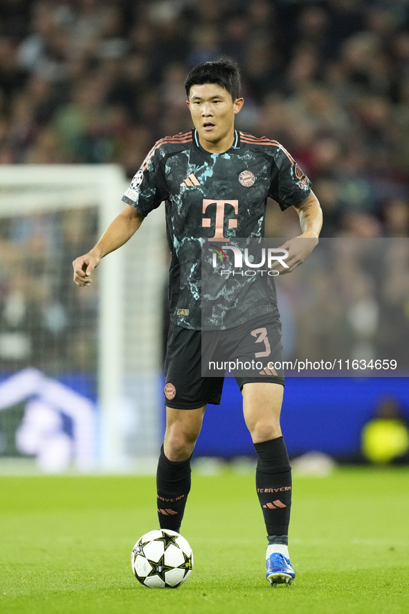 Min-jae Kim centre-back of Bayern Munich and Korea South during the UEFA Champions League 2024/25 League Phase MD2 match between Aston Villa...