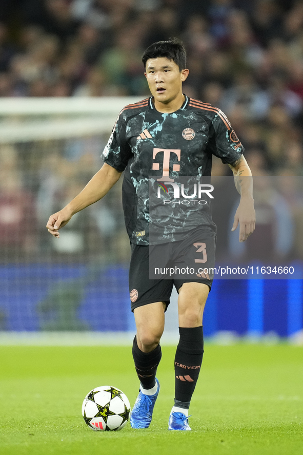 Min-jae Kim centre-back of Bayern Munich and Korea South during the UEFA Champions League 2024/25 League Phase MD2 match between Aston Villa...