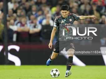 Min-jae Kim centre-back of Bayern Munich and Korea South during the UEFA Champions League 2024/25 League Phase MD2 match between Aston Villa...