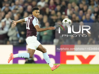 Ollie Watkins centre-forward of Aston Villa and England during the UEFA Champions League 2024/25 League Phase MD2 match between Aston Villa...