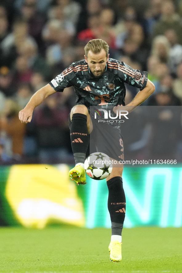 Harry Kane centre-forward of Bayern Munich and England during the UEFA Champions League 2024/25 League Phase MD2 match between Aston Villa F...