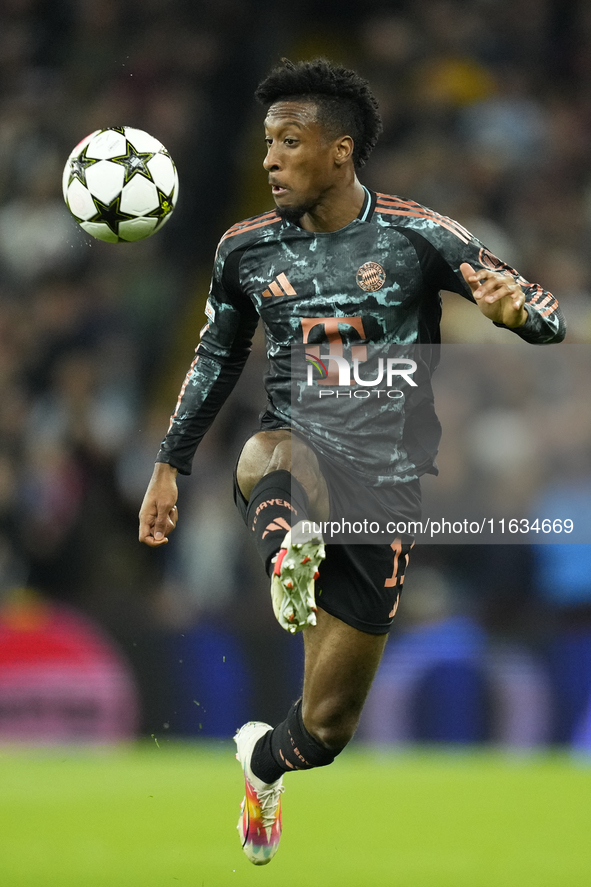 Kingsley Coman left winger of Bayern Munich and France during the UEFA Champions League 2024/25 League Phase MD2 match between Aston Villa F...