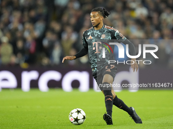 Michael Olise right winger of Bayern Munich and France during the UEFA Champions League 2024/25 League Phase MD2 match between Aston Villa F...