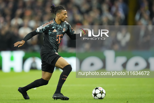 Michael Olise right winger of Bayern Munich and France during the UEFA Champions League 2024/25 League Phase MD2 match between Aston Villa F...