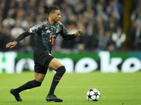 Michael Olise right winger of Bayern Munich and France during the UEFA Champions League 2024/25 League Phase MD2 match between Aston Villa F...