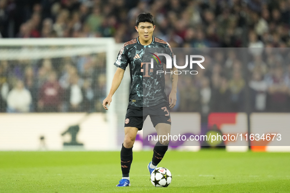 Min-jae Kim centre-back of Bayern Munich and Korea South during the UEFA Champions League 2024/25 League Phase MD2 match between Aston Villa...