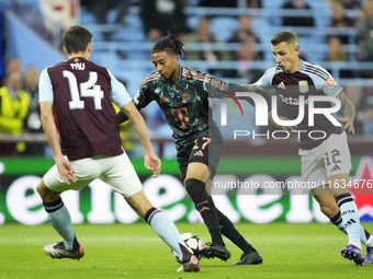 Michael Olise right winger of Bayern Munich and France in action during the UEFA Champions League 2024/25 League Phase MD2 match between Ast...