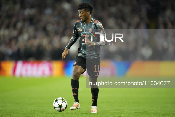 Kingsley Coman left winger of Bayern Munich and France during the UEFA Champions League 2024/25 League Phase MD2 match between Aston Villa F...