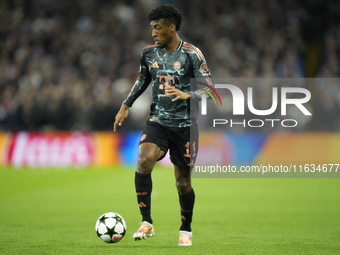 Kingsley Coman left winger of Bayern Munich and France during the UEFA Champions League 2024/25 League Phase MD2 match between Aston Villa F...