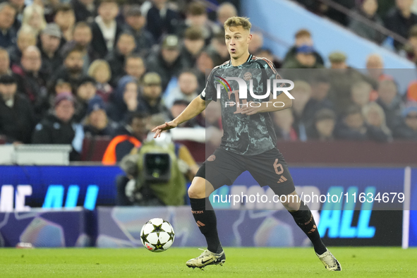 Joshua Kimmich central midfield of Bayern Munich and Germany during the UEFA Champions League 2024/25 League Phase MD2 match between Aston V...