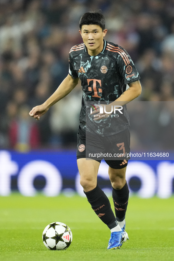 Min-jae Kim centre-back of Bayern Munich and Korea South during the UEFA Champions League 2024/25 League Phase MD2 match between Aston Villa...