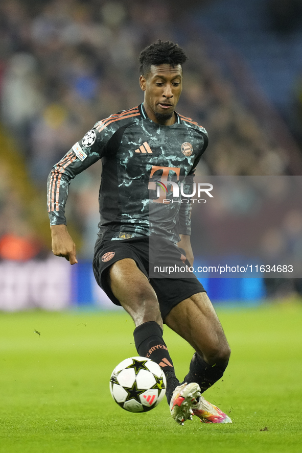 Kingsley Coman left winger of Bayern Munich and France during the UEFA Champions League 2024/25 League Phase MD2 match between Aston Villa F...