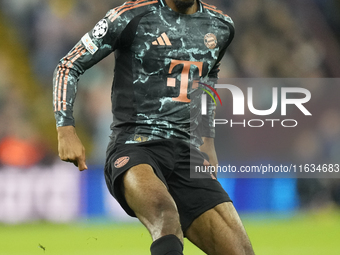 Kingsley Coman left winger of Bayern Munich and France during the UEFA Champions League 2024/25 League Phase MD2 match between Aston Villa F...