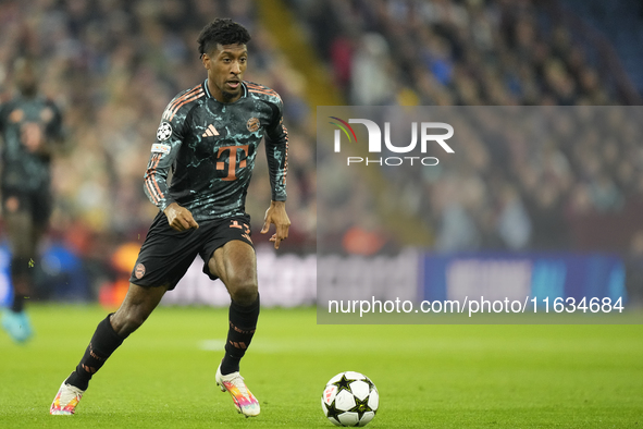 Kingsley Coman left winger of Bayern Munich and France during the UEFA Champions League 2024/25 League Phase MD2 match between Aston Villa F...