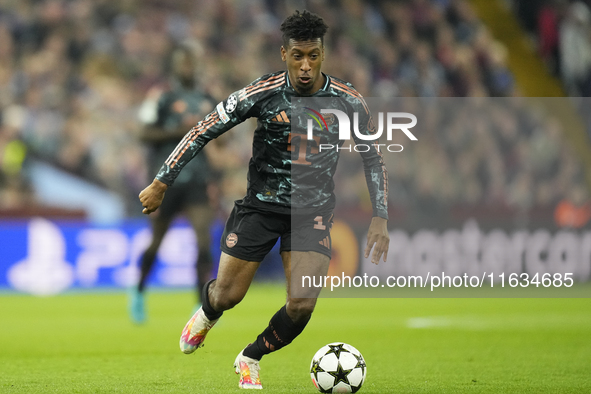 Kingsley Coman left winger of Bayern Munich and France during the UEFA Champions League 2024/25 League Phase MD2 match between Aston Villa F...