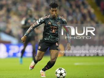 Kingsley Coman left winger of Bayern Munich and France during the UEFA Champions League 2024/25 League Phase MD2 match between Aston Villa F...