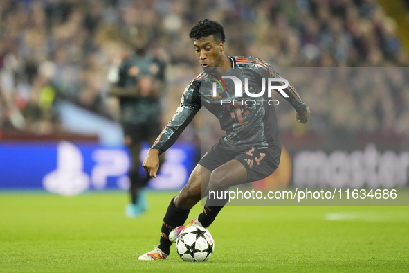 Kingsley Coman left winger of Bayern Munich and France during the UEFA Champions League 2024/25 League Phase MD2 match between Aston Villa F...