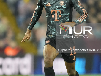 Kingsley Coman left winger of Bayern Munich and France during the UEFA Champions League 2024/25 League Phase MD2 match between Aston Villa F...