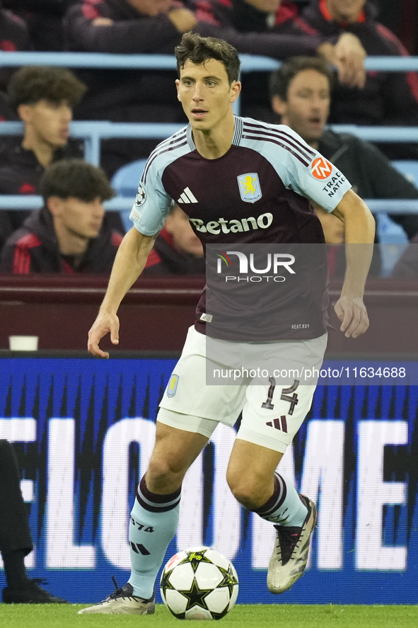 Pau Torres centre-back of Aston Villa and Spain during the UEFA Champions League 2024/25 League Phase MD2 match between Aston Villa FC and F...