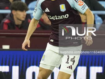 Pau Torres centre-back of Aston Villa and Spain during the UEFA Champions League 2024/25 League Phase MD2 match between Aston Villa FC and F...