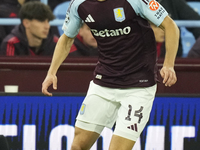 Pau Torres centre-back of Aston Villa and Spain during the UEFA Champions League 2024/25 League Phase MD2 match between Aston Villa FC and F...