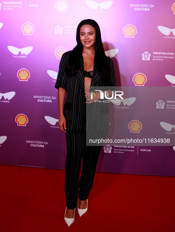 Actress Bela Campos attends the pre-premiere of the film Emilia Peres during the Rio Festival 2024 in Rio de Janeiro, Brazil, on October 3,...