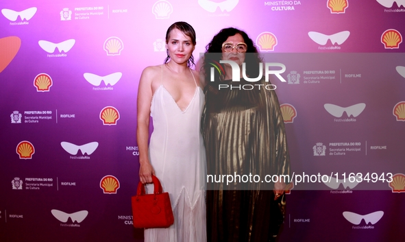 Actress Leticia Colin attends the pre-premiere of the film Emilia Peres during the Rio Festival 2024 in Rio de Janeiro, Brazil, on October 3...