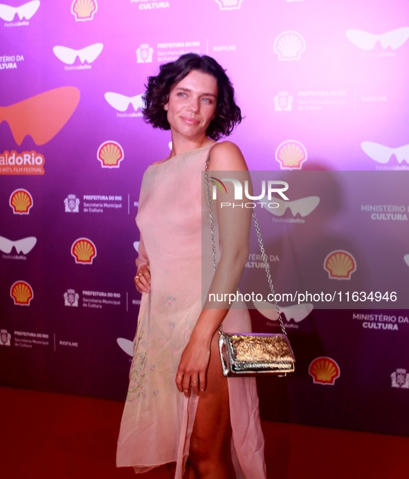 Actress Bruna Linzmeyer attends the pre-premiere of the film Emilia Peres during the Rio 2024 Festival in Rio de Janeiro, Brazil, on October...