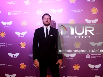 Actor Marco Pigossi attends the pre-premiere of the film Emilia Peres during the Rio Festival 2024 in Rio de Janeiro, Brazil, on October 3,...