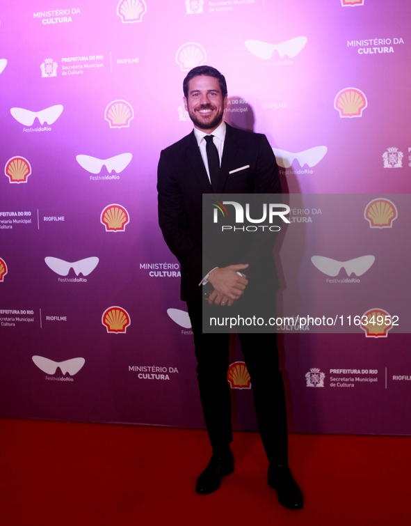 Actor Marco Pigossi attends the pre-premiere of the film Emilia Peres during the Rio Festival 2024 in Rio de Janeiro, Brazil, on October 3,...