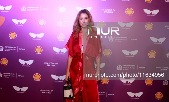 Actress Juliana Didone attends the pre-premiere of the film Emilia Peres during the Rio 2024 Festival in Rio de Janeiro, Brazil, on October...