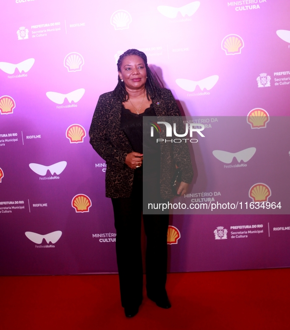 Minister of Culture Margareth Menezes attends the pre-premiere of the film Emilia Peres during the Rio 2024 Festival in Rio de Janeiro, Braz...