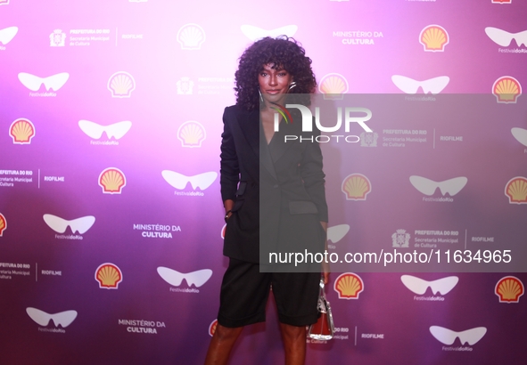 Actress Paty de Jesus attends the pre-premiere of the film Emilia Peres during the Rio Festival 2024 in Rio de Janeiro, Brazil, on October 3...