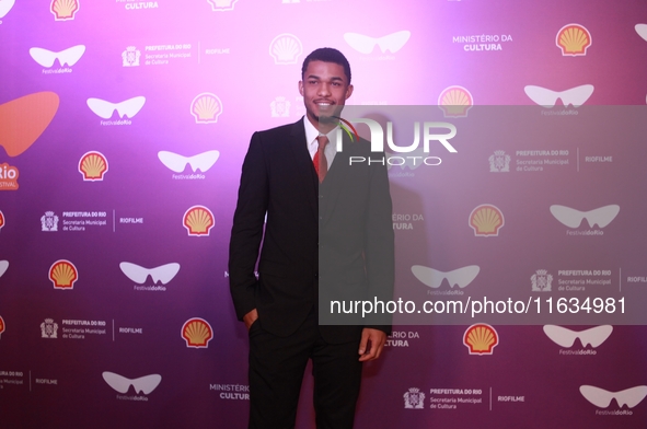 Actor Juan Paiva attends the pre-premiere of the film Emilia Peres during the Rio 2024 Festival in Rio de Janeiro, Brazil, on October 3, 202...