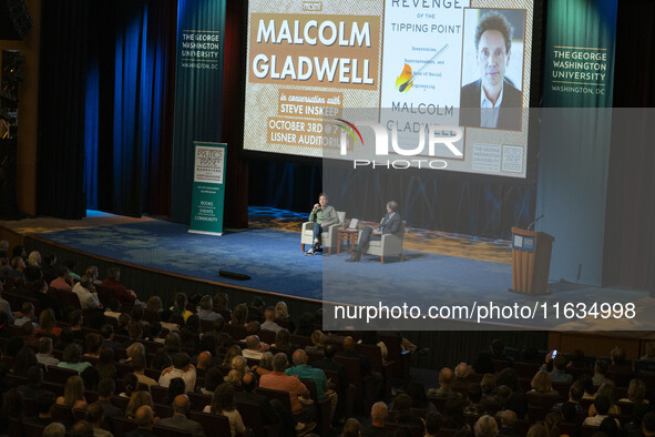 On October 3, 2024, in Washington, DC, at George Washington University, a thousand people come to see Malcolm Gladwell talk about his new bo...