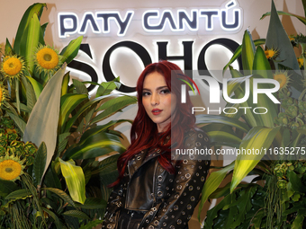 Mexican singer Paty Cantu poses during the Soho 30 as part of the celebration of the 30th anniversary of the Soho store at Soho Reforma in M...