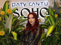 Mexican singer Paty Cantu poses during the Soho 30 as part of the celebration of the 30th anniversary of the Soho store at Soho Reforma in M...