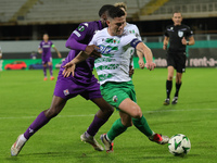 Daniel Redmond of The New Saints controls the ball during  the Conference League match between ACF Fiorentina and The New Saints, on October...