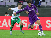 Riccardo Sottil of ACF Fiorentina controls the ball during  the Conference League match between ACF Fiorentina and The New Saints, on Octobe...