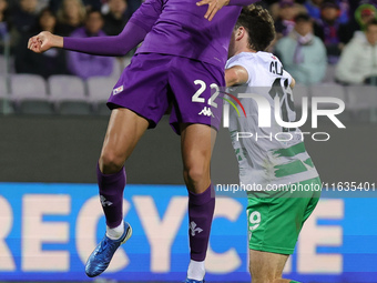 Matias Moreno of ACF Fiorentina controls the ball during  the Conference League match between ACF Fiorentina and The New Saints, on October...