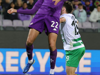 Matias Moreno of ACF Fiorentina controls the ball during  the Conference League match between ACF Fiorentina and The New Saints, on October...