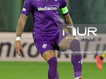 Cristiano Biraghi  of ACF Fiorentina during the Conference League match between ACF Fiorentina and The New Saints, on October 3 , 2024 at St...