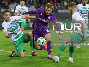 Lucas Beltranof ACF Fiorentina controls the ball during  the Conference League match between ACF Fiorentina and The New Saints, on October 3...