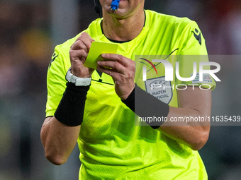 Referee Luca Pairetto during UEFA Conference League match Legia Warsaw vs Real Betis in Warsaw Poland on 3 October 2024 in Warsaw, Poland on...