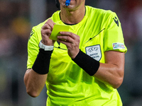 Referee Luca Pairetto during UEFA Conference League match Legia Warsaw vs Real Betis in Warsaw Poland on 3 October 2024 in Warsaw, Poland on...