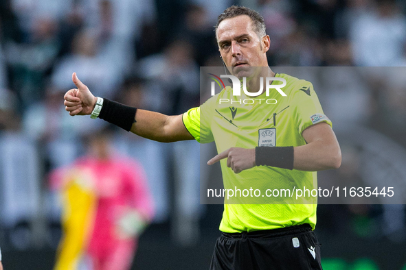 Referee Luca Pairetto during UEFA Conference League match Legia Warsaw vs Real Betis in Warsaw Poland on 3 October 2024 in Warsaw, Poland on...