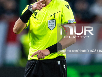 Referee Luca Pairetto during UEFA Conference League match Legia Warsaw vs Real Betis in Warsaw Poland on 3 October 2024 in Warsaw, Poland on...