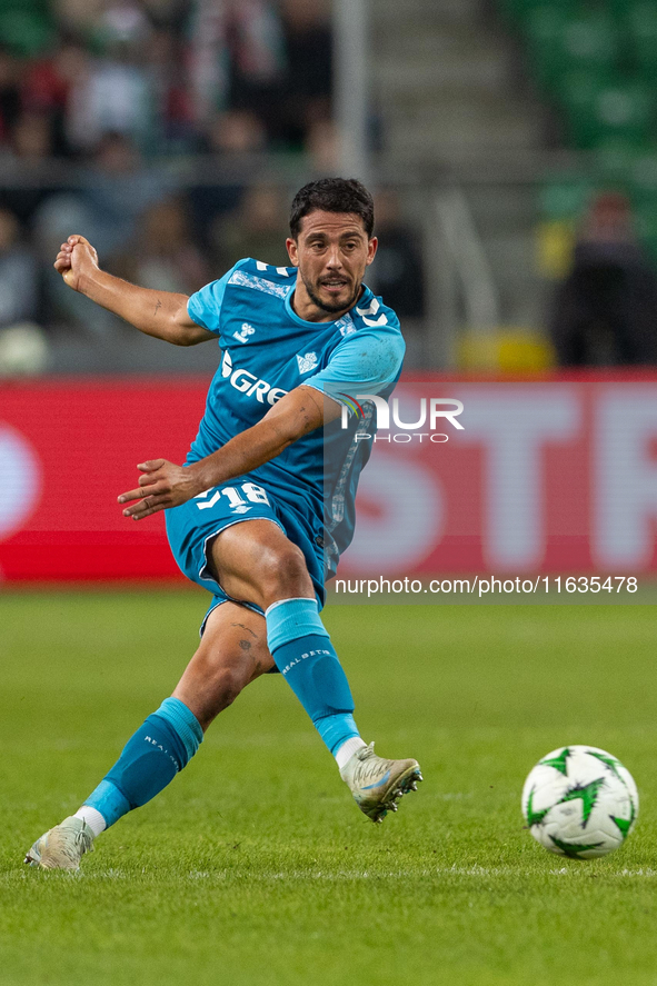 Pablo Fornals  is playing during UEFA Conference League match between Legia Warsaw and Real Betis in Warsaw Poland on 3 October 2024 in Wars...